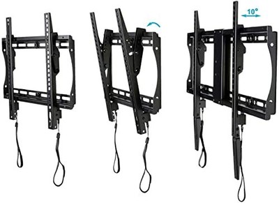 TV WALL MOUNT BRACKET with Magnetic Stud Finder HDMI Cable Black VIDEOSECU