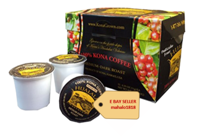 ✔️12 K-Cups HUALALAI ESTATE 100% KONA COFFEE Hawaii Isles Single Serve Pod