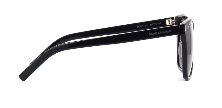 Pre-owned Saint Laurent Sl 1/f 001 Black Square Unisex Sunglasses