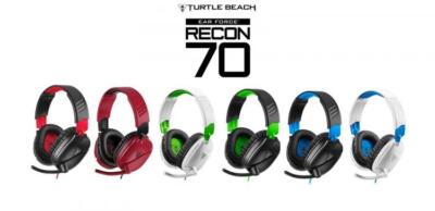 Turtle BeachRecon 70 White/Green/Red Gaming Headset - PS4, PS5, Xbox, Switch, PC