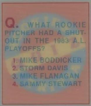 1986 Sportflics Rookies - Mike Boddicker #7