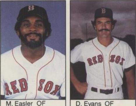 1985 All-Star Game Program Inserts - Dwight Evans Mike Easler #MEDE