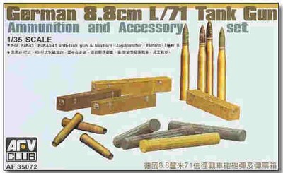 AFV CLUB 8.8cm L/71 Ammo W/Acces 1:35 AFV35072