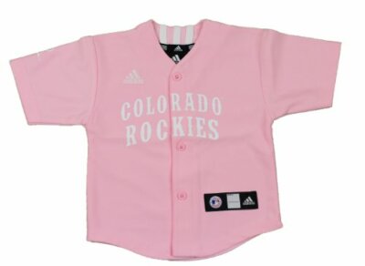 Бейсбольная молодежная майка MLB Colorado Rockies от Adidas, розовая