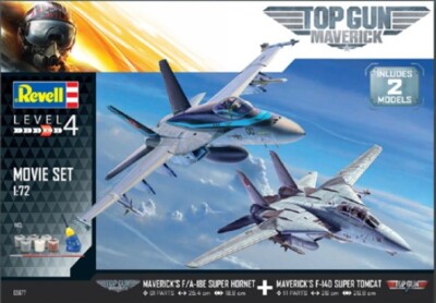 Revell of Germany 05677 1:72 Movie Set - Top Gun 1 & 2 Aircr