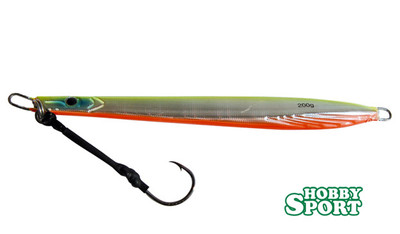 VERTICAL JIG ABYSS 200 GR color CHT. CHARTREUSE - SILVER OLOGRAFICO - ORANGE