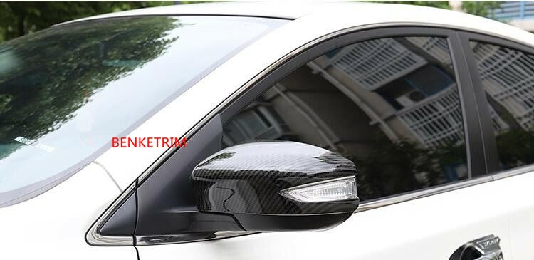 Carbon Fiber Style For Nissan Maxima 2016 2017 Rearview Mirrors Cover Trim 2PCS