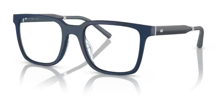 Pre-owned Oliver Peoples 0ov5553u Mr. Federer 7003 Blue Ash/silver Square Men's Eyeglasses In Clear