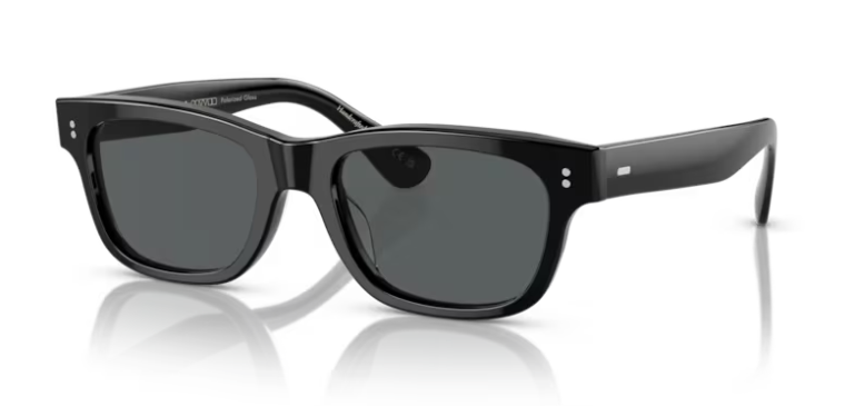 Pre-owned Oliver Peoples Rosson Sun 5540su 1005p2 Black/grey Polarized Men's Sunglasses In Gray