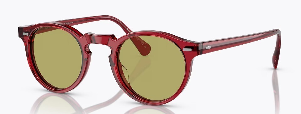 Pre-owned Oliver Peoples 0ov5217s Gregory Peck Sun 17644c Rust 47mm Men's Sunglasses In Green