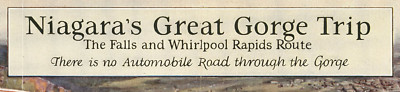 Early Niagara Great Gorge Trip Pictorial Railroad Map The Falls Whirlpool Rapids