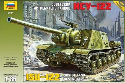 Zvezda 3534 1/35 Seconde Guerre Mondiale Soviet Tank Destroyer Isu-122 Neuf