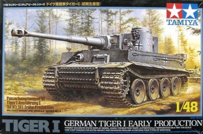 TAMIYA 1:48 KIT CARRO ARMATO GERMAN TIGER I EARLY PRODUCTION ART 32504