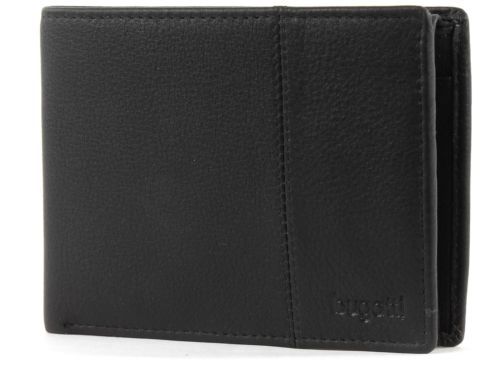 Porte-monnaie Mini BUGATTI Gola - Cuir Noir, Pour Carte De Crédit, Neuf Avec étiquettes