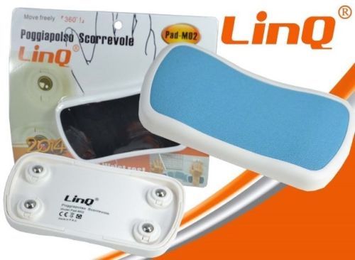 Pad Tappetino Poggiapolso Scorrevole Per Tastiera Mouse Ruota 360° Linq Pad-M02