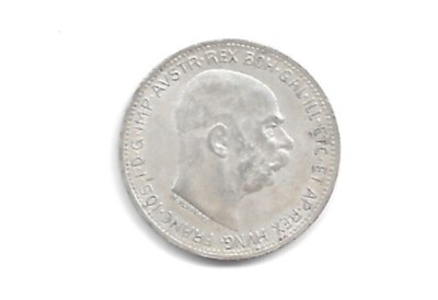 AUSTRIA SILVER COIN - 1 CORONA 1914. (CNS 4189)