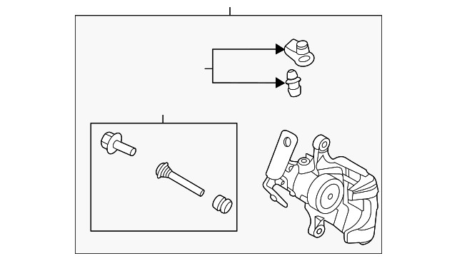 Genuine Ford Disc Brake Caliper LK4Z-2552-C
