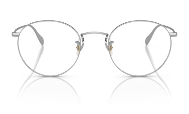 Pre-owned Oliver Peoples Coleridge 0ov1186 5036 Silver Round 47mm Men's Eyeglasses In Clear