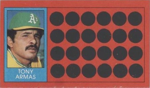 1981 Topps Baseball Scratch-Off - Tony Armas #6
