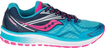 

Кроссовки для бега Saucony Girls Ride 9, синий/розовый, 6 м, США, для больших детей, Blue/pink