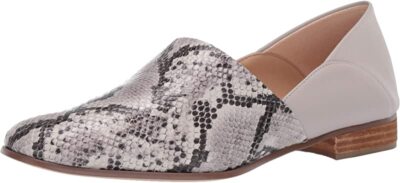 

Женские лоферы на плоской подошве Clarks Pure Tone, серый змеиный комби, 7 B(M) США, Grey snake combi