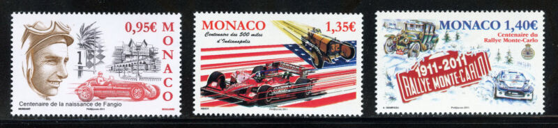 Monaco 2613-15  MNH, Auto Racing Set from 2011.