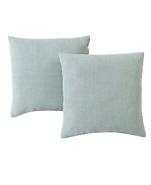 Infinity Home 2-Pack Square Faux Linen Decorative Pillows, Green 18''X18''