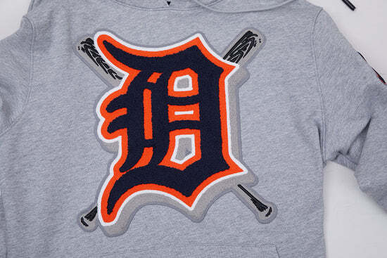 Pro Standard - MLB Detroit Tigers Mashup Men's Rib Fleece Pullover Hoodie - Gray