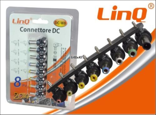 Set 8 Connettori DC per Alimentatore Universale da rete 240V AC Linq DC-W8