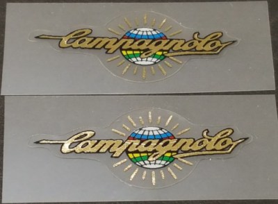 sku Camp209 1 Pair Gold//Red Campagnolo Top Tube Decals