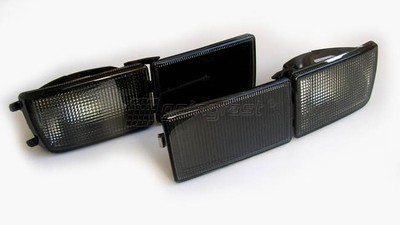 Jetta Mk3 3 Black Smoke Euro Front Bumper Turn Signal Lights+short Cover