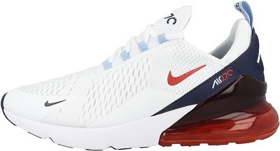 

Мужские кроссовки Nike Air Max 270 белые/чилийский красный-Midnight Navy (DJ5172 100), White/chile red-midnight navy
