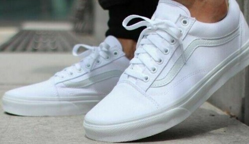 NEW Vans Old Skool Mono White Monochrome Sneaker Mens All