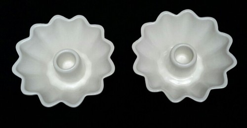 Vintage Red Wing Pottery Candle Holders 1619 Ivory
