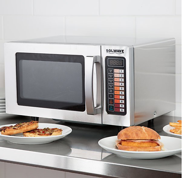 Solwave Stainless Steel Commercial Microwave Push Button Controls Resturant USA