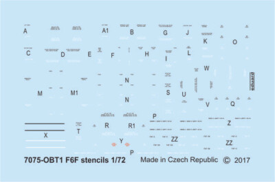 1/72 Eduard Decal F6F stencils 