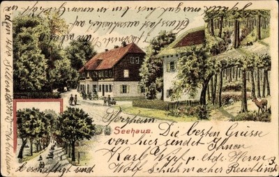 Litho Pforzheim im Schwarzwald Baden Württemberg, Landgasthof Seehaus - 10092760