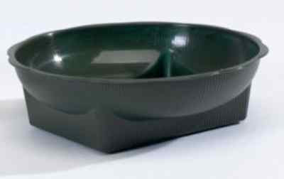 SMITHERS OASIS PLASTIC SQUARE ROUND BOWL DISH GREEN / WHITE MPN 4015
