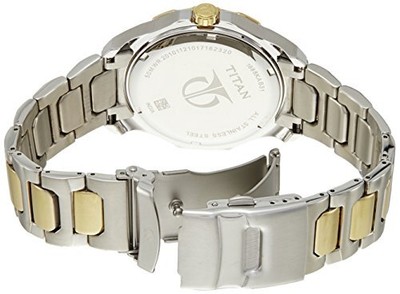 Pre-owned Titan Analog White Dial Men's Watch-nl1688km02