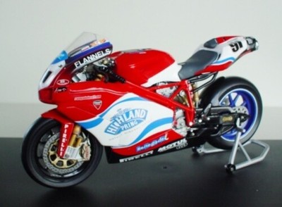 1/12 DUCATI 999RS WSB 2004 Leon Haslam 91 SBK Superbike Motorcycle