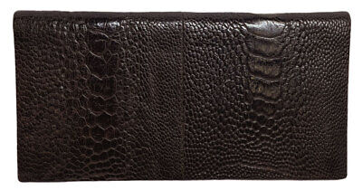 Authentic BALLY long wallet Austreg Leather Dark Brown Bi-fold Wallet purse