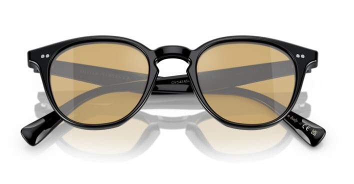 Pre-owned Oliver Peoples 0ov5454su Desmon Sun 10050f Black/mustard Mirrored Sunglasses In Orange