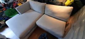 corner sofa £250
