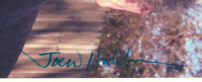JOE W. HALDEMAN, sf author, AUTHENTIC HAND SIGNED COLOR PHOTO