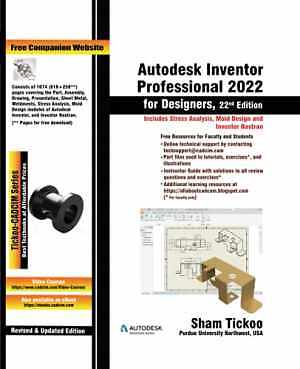 Autodesk Inventor Professional 2022 for - Paperback, by Prof. Sham Tickoo - Good