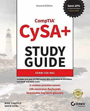 CompTIA CySA+ Study Guide Exam - Paperback, by Chapple Mike; Seidl - Good