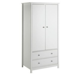Home Double Metal Framed Fabric Wardrobe Grey In Aston West