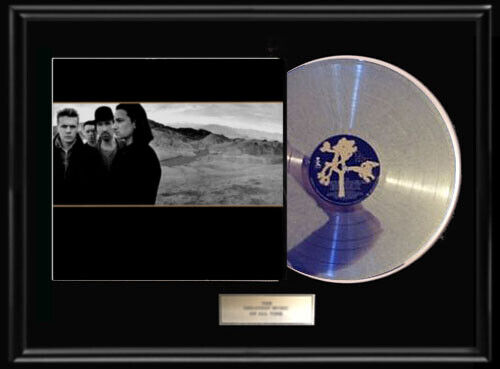 U2 JOSHUA TREE WHITE GOLD SILVER PLATINUM TONE RECORD LP RARE NON RIAA AWARD 