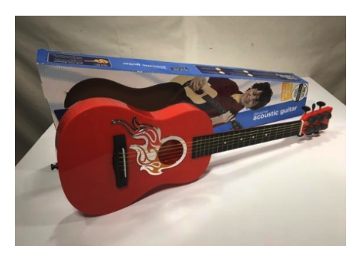 acoustic guitar - first act discovery designer red guitar
