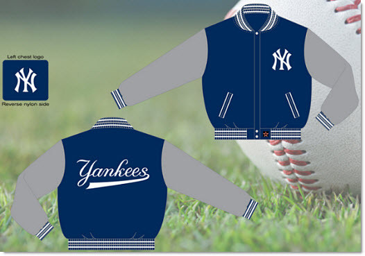 MLB New York Yankees Embroidered 2-Tone Reversible Jacket by